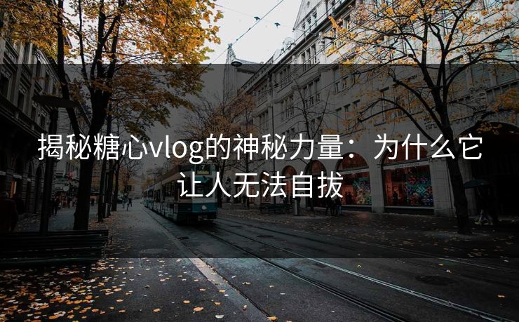 揭秘糖心vlog的神秘力量：为什么它让人无法自拔