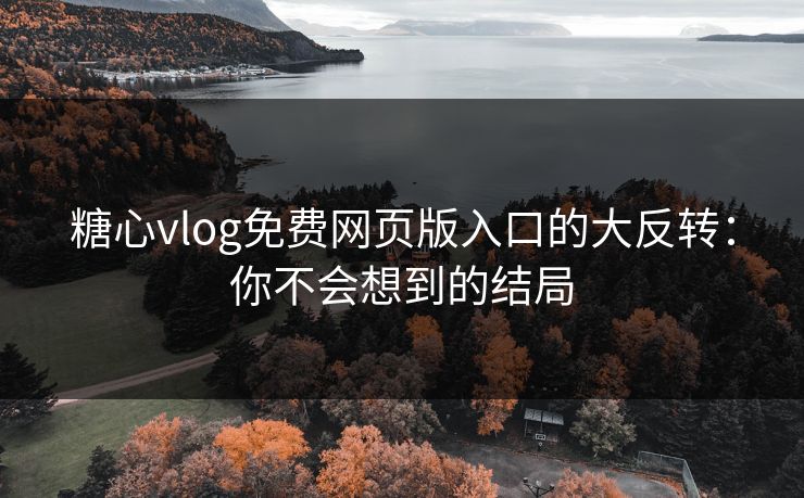 糖心vlog免费网页版入口的大反转:你不会想到的结局 糖心vlog免费网页版入口的大反转:你不会想到的结局